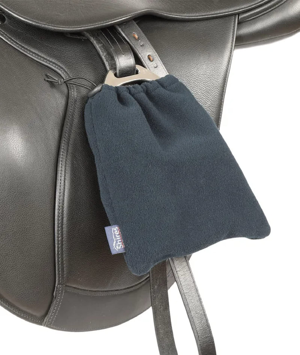 Shires 9440 Fleece Stirrup Covers Navy, Navy, One Size - PawsPlanet Australia