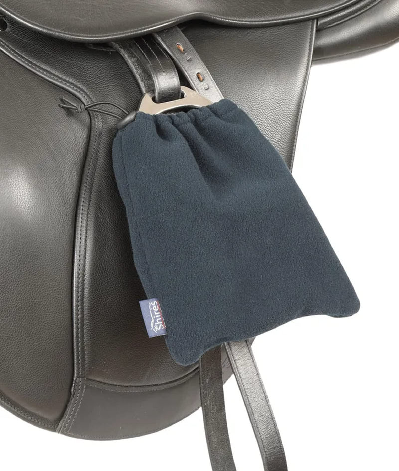 Shires 9440 Fleece Stirrup Covers Navy, Navy, One Size - PawsPlanet Australia