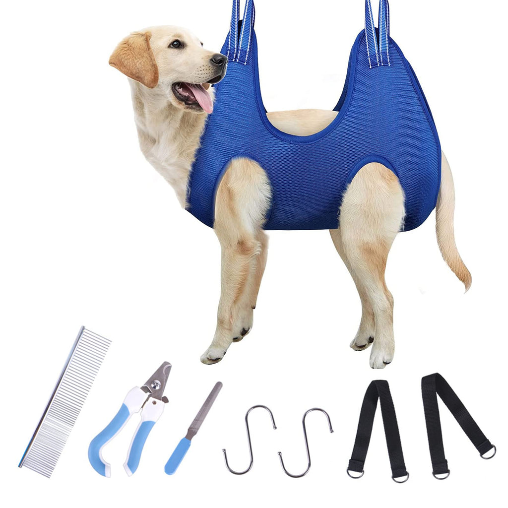 ZEACCT Dog Grooming Hammock Supplies Kit, Pet Grooming Hammock Restraint Bag Hanging Harness Pet Supplies Kit, Dog Hammock Helper 2 in 1 Cat Dog Hammock Helper Hanging Harness (S) S - PawsPlanet Australia