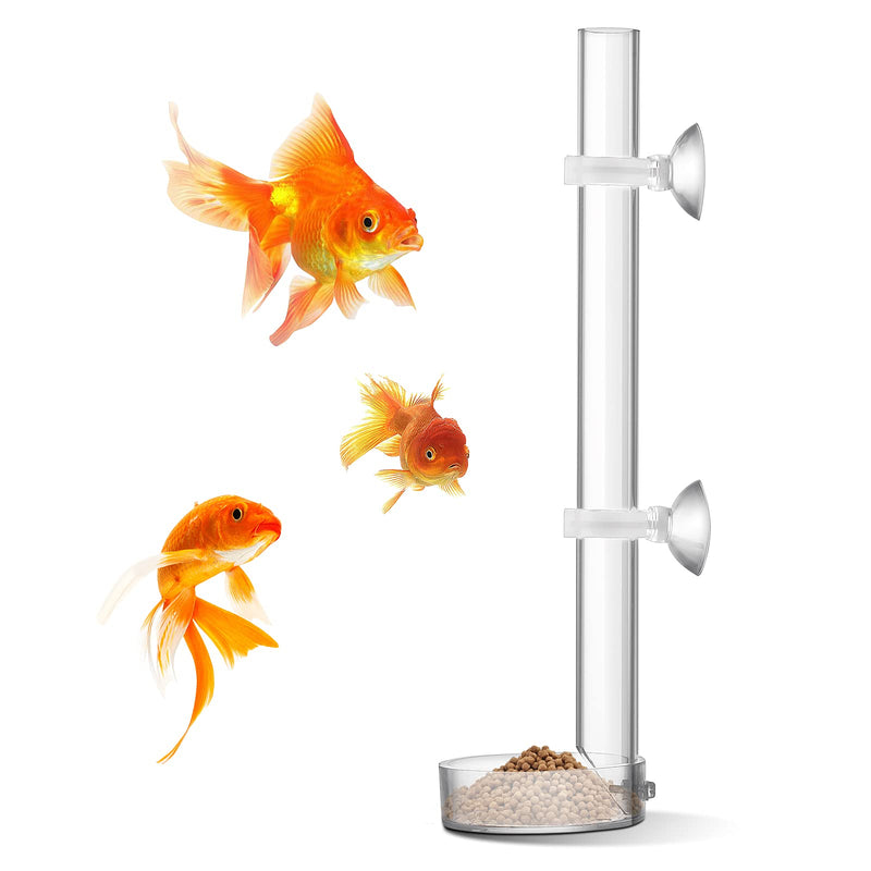 cobee Acrylic Shrimp Feeder, Transparent Durable Aquarium Fish Shrimp Feeder, Assembled Shrimp Feeding Tube Feeding Dish Tray, Feeding Tube Set for Shrimp Food - 20cm Tube and 6.5cm Feeding Bowl - PawsPlanet Australia