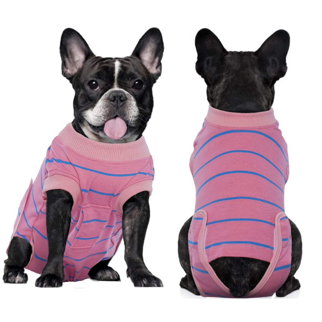 Recovery Suit for Dogs Cats After Surgery, Recovery Shirt for Male Female Dog Abdominal Wounds Bandages Cone E-Collar Alternative, Soft Fabric Onesie, Anti-Licking Pet Surgical Recovery Snuggly Suit XS Pink - PawsPlanet Australia