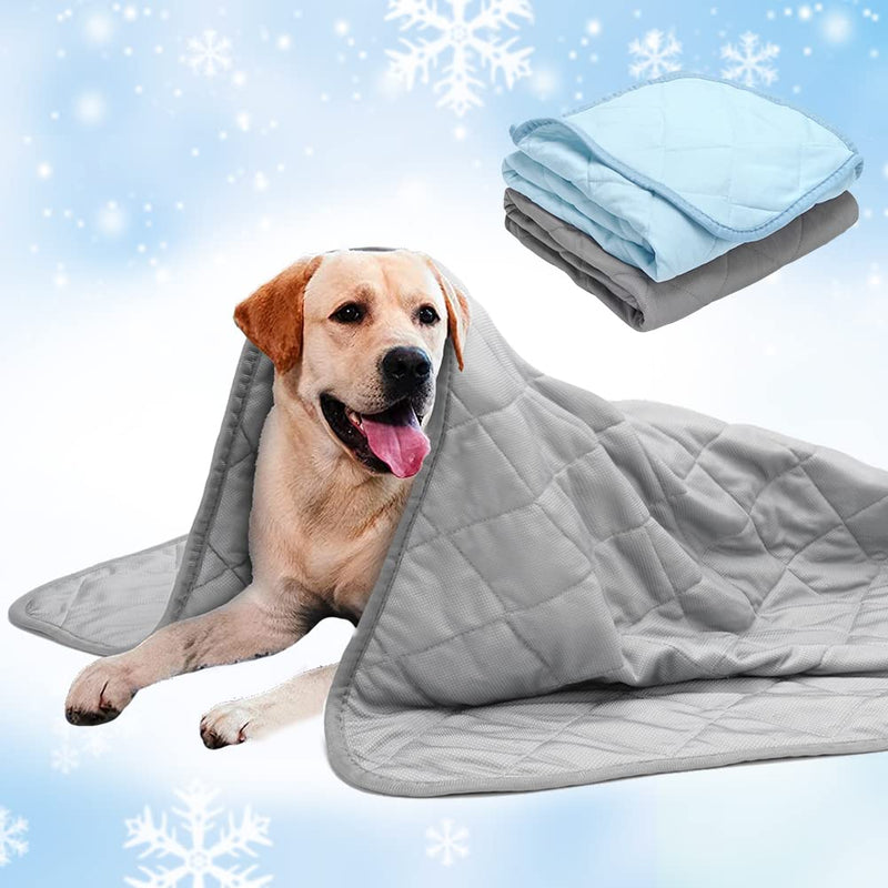 ULIGOTA Dog Cooling Blanket Lightweight Pet Cooling Throw Blanket for Cat and Dog Bed Cover Breathable Pet Blanket for Summer 56x71cm - PawsPlanet Australia