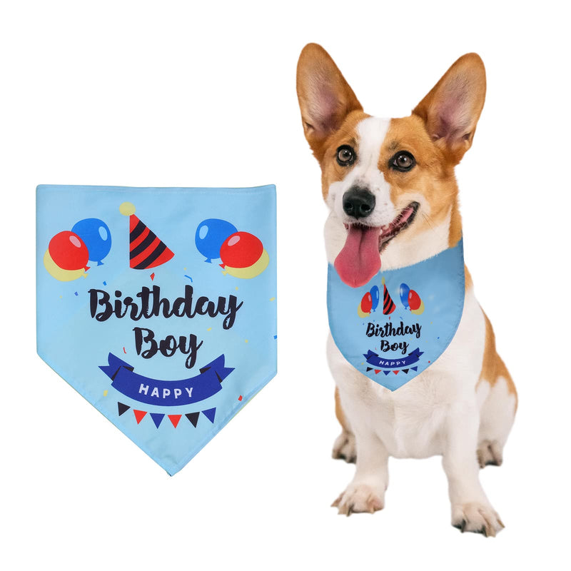 KINBOM Dog Birthday Bandana Girl, Cute Dog Bandana Dog Bibs Pet Bibs Dog Triangle Scarf Pet Triangle Scarf Puppy Pet Dog Birthday Party Supplies for Small, Medium, Large Dog Puppy Birthdays (Blue) blue - PawsPlanet Australia