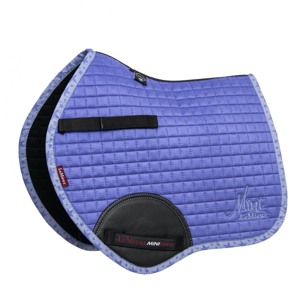 LeMieux Mini Jump Horse Riding Suede Square Saddlepad - Bluebell - PawsPlanet Australia