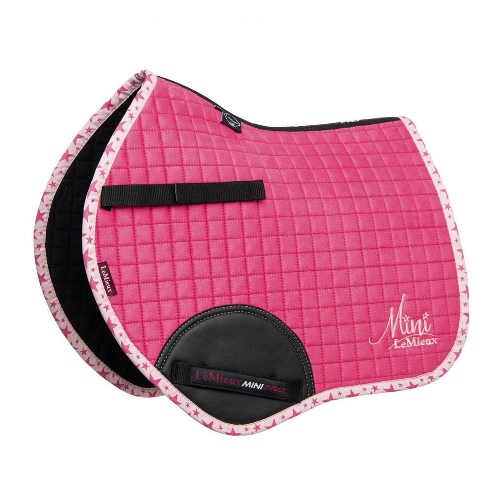 LeMieux Mini Jump Horse Riding Suede Square Saddlepad - Watermelon - PawsPlanet Australia