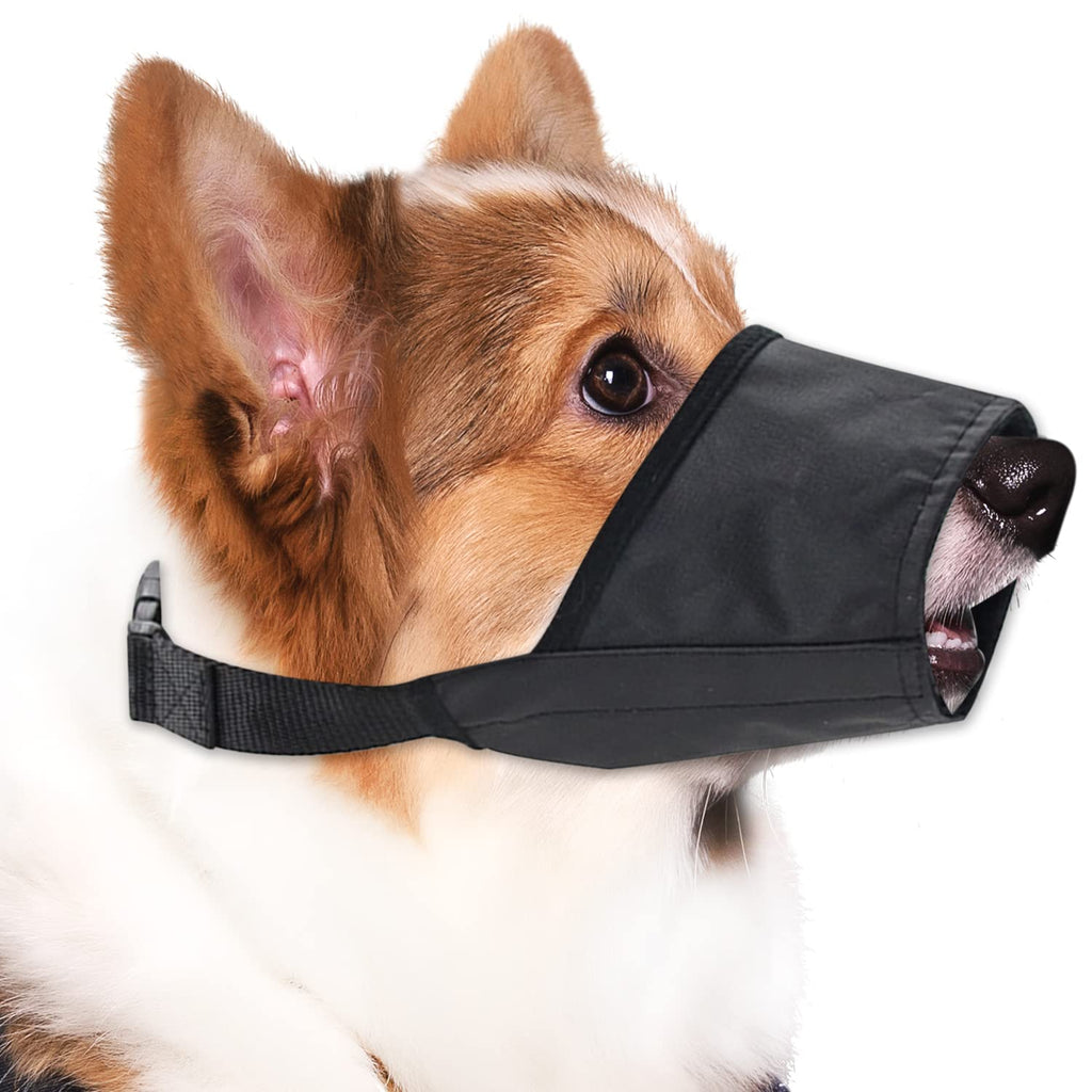 Dog Muzzle, Adjustable Nylon Loop and Soft Pad for Dog Training, Prevent for Barking Biting and Chewing, Muzzle Guard for Training Guide and Build Bonds with Pet (L) Y5NLGZTL - PawsPlanet Australia