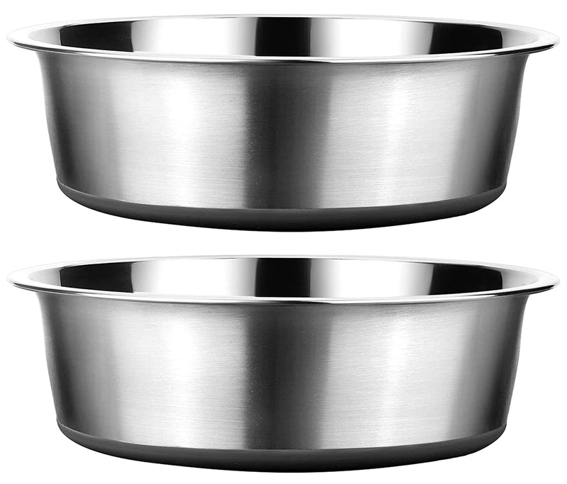 PEGGY11 Stainless Steel Metal Dog Bowls | Nonslip Silicone Rubber Bottom Design | Ideal Food Water Bowls Set for Small, Medium, and Large Sized Dogs For Small Dog Breeds - PawsPlanet Australia