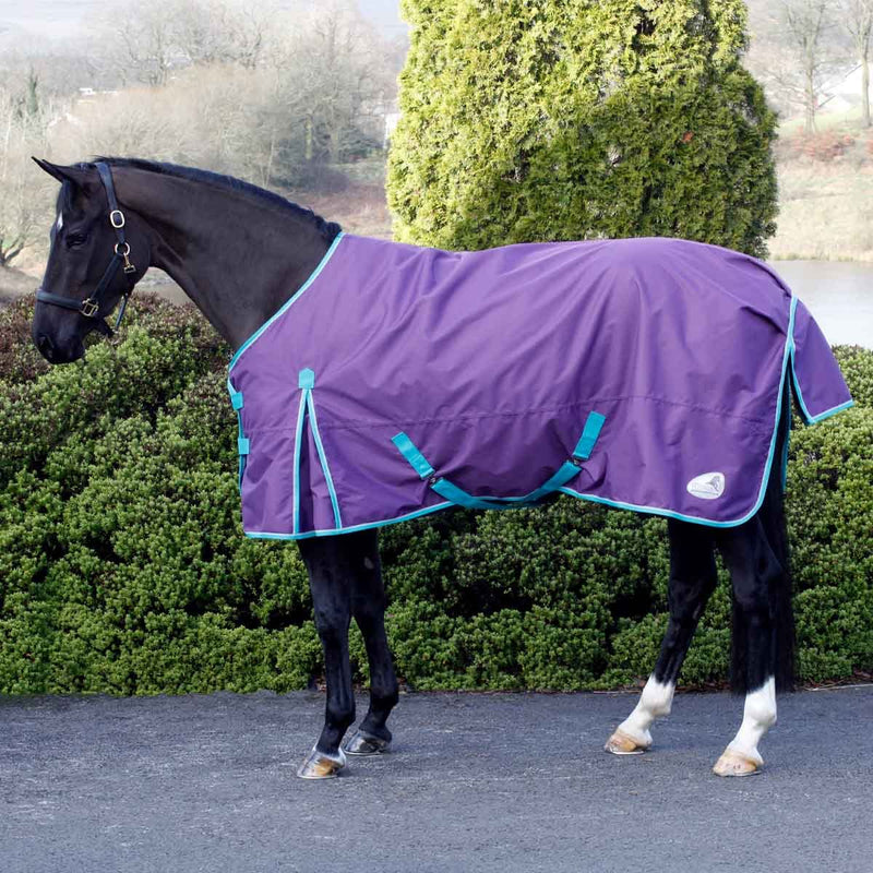 Masta Vento Lightweight Standard Neck No Fill Turnout Horse Rug 4FT6-7FT6 | Breathable Waterproof Equestrian 0g 600D Purple Red 5FT9 - PawsPlanet Australia
