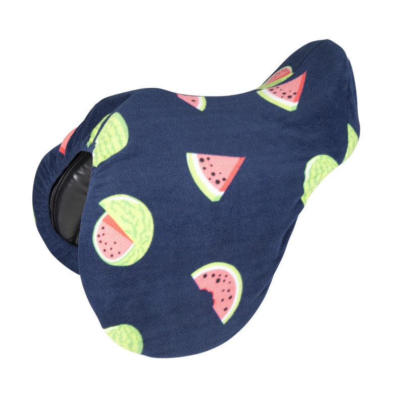 Shires Printed Fleece Saddle Cover - Strawberry 14-16.5" - PawsPlanet Australia