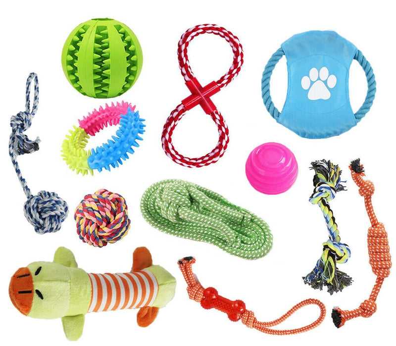 12 Pcs Dog Rope Toys Set, Durable Dog Rope Toys for Small Pets Dogs, Puppy Toys Set Dog Chew Toys for Interactive, Teething Training, Relieve Boredom and Stress for Small Medium Large Dogs - PawsPlanet Australia