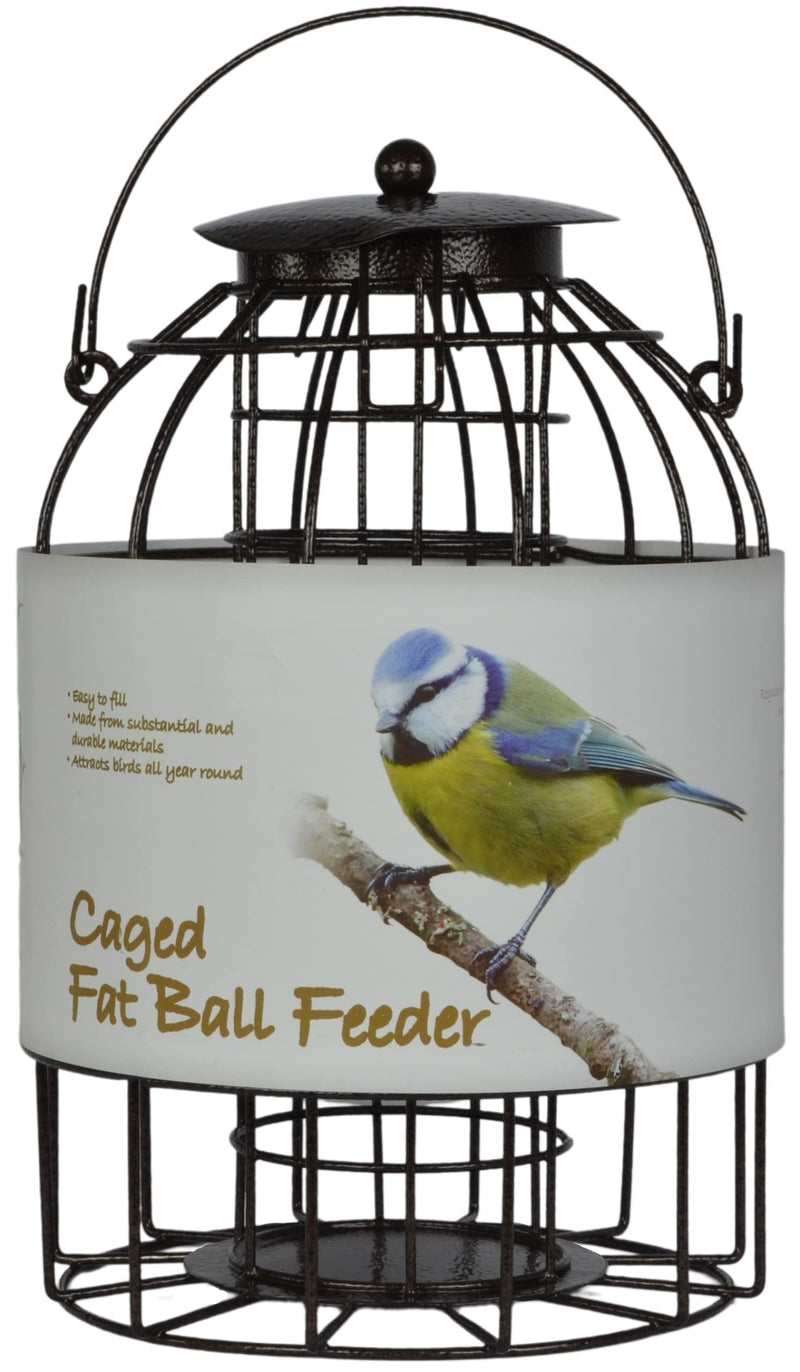 Green Jem Dome Caged Fat Ball Wild Bird Feeder, Designed To Deter Squirrels And Also Larger Garden Birds Such As Pigeons And Doves, - PawsPlanet Australia