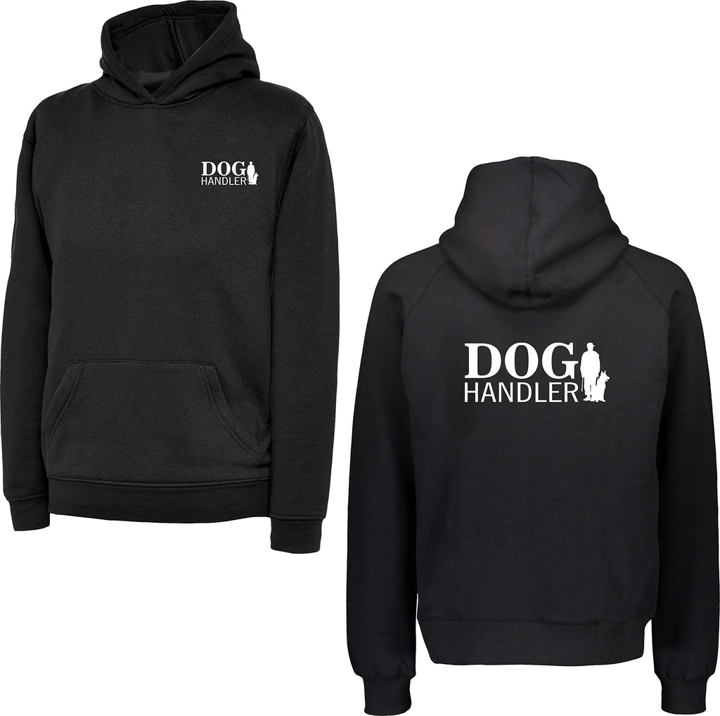 Dog Handler Left Chest Logo & Back Hoodie Workwear Uniform Security Dog Hoodie Top Black S - PawsPlanet Australia