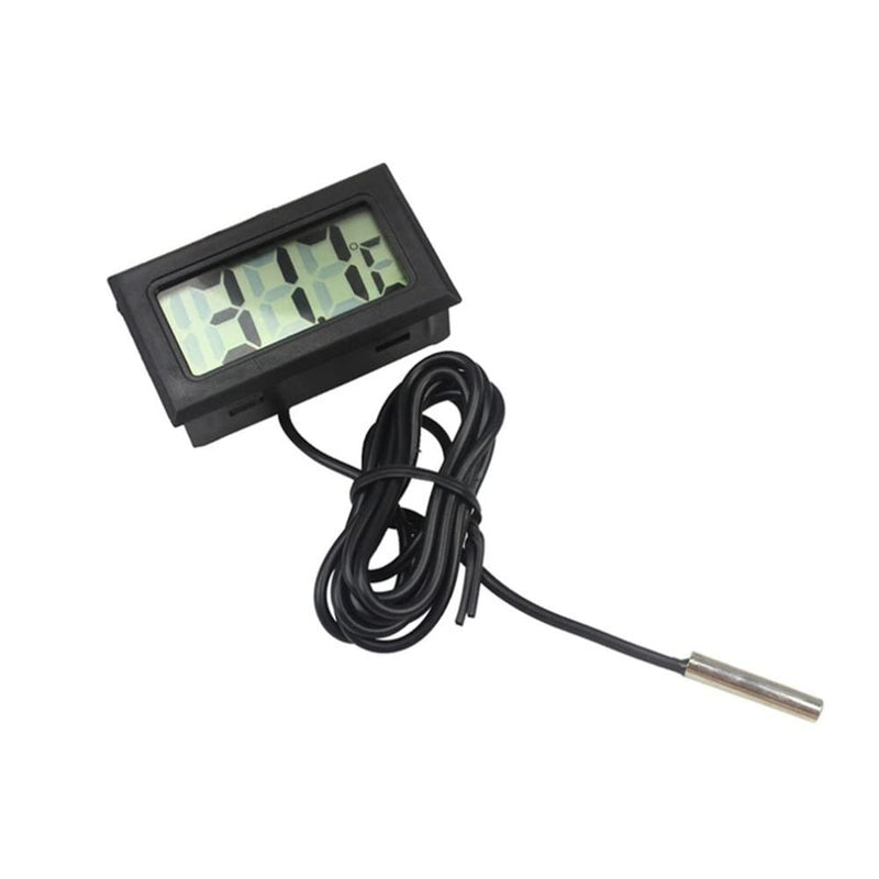 Fasizi Digital LCD Thermometer Temperature Monitor with External Probe For Fridge Freezer Refrigerator Aquarium -Black - PawsPlanet Australia
