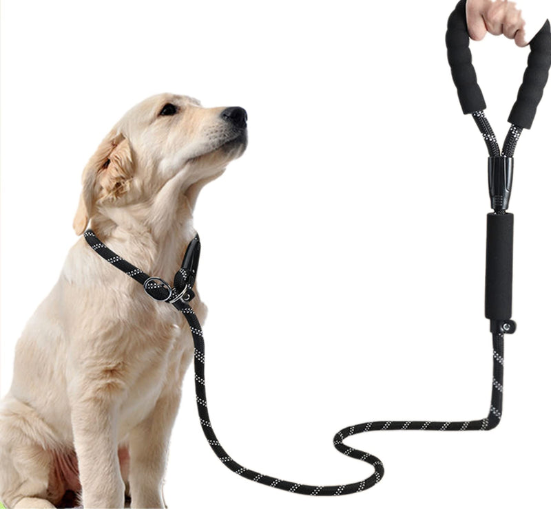 Slip Lead for Dogs - Anti-Choking Dog Slip Leads for Large Dogs and Medium Dogs - Reflective Rope Dog Training Lead (5FT, black) 5FT-1.5M - PawsPlanet Australia