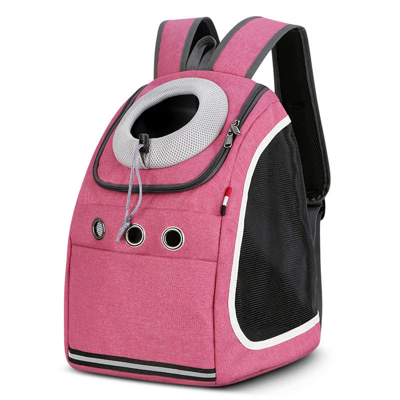ALLSOPETS Dog Backpack Cat Carrier Bag Travel Pet Backpack Portable Breathable Rucksack Pet Bags Shoulder Bag Hiking Pet Carrying Bag for Small Dog Cats Pet Puppy Backpack Pink - PawsPlanet Australia