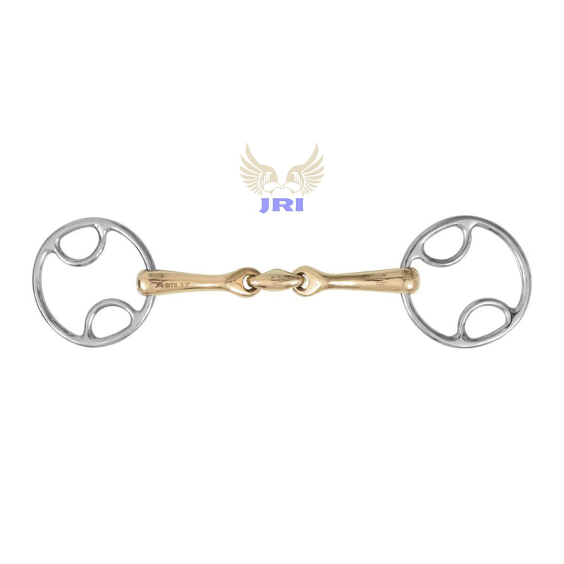 Wilkie Bevel Verbindend Angled Snaffle Horse Bit with GS Lozenge by JRI® (4.5 inches) 4.5" - PawsPlanet Australia