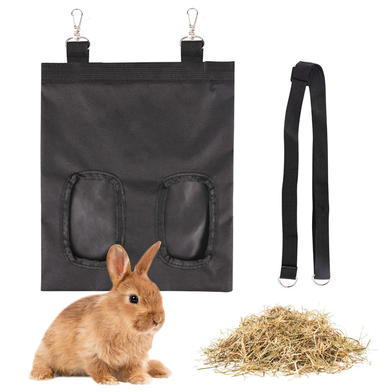 Rabbit Hay Feeder Bag Guinea Pig Hay Feeder Storage Racks 600d Oxford Cloth Fabric Hanging Feeding Hay for Hamsters Bunny Small Animals (2 WINDOWS) 2 WINDOWS - PawsPlanet Australia