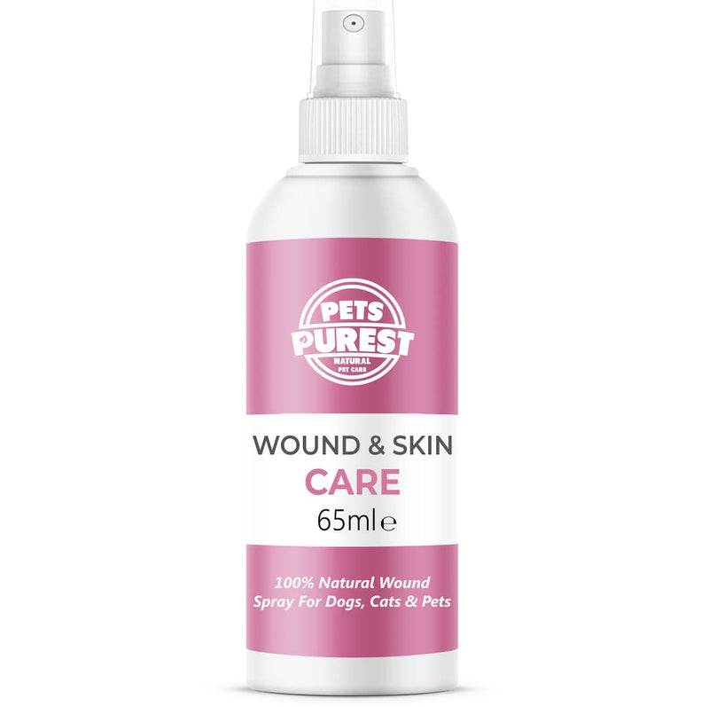 Pets Purest Wound & Antiseptic Spray for Dogs, Cats & Pets - 100% Natural Spray on Plaster Treatment for Healing, Soothing & Pet First Aid Health Supplies Kits - 65ml - PawsPlanet Australia