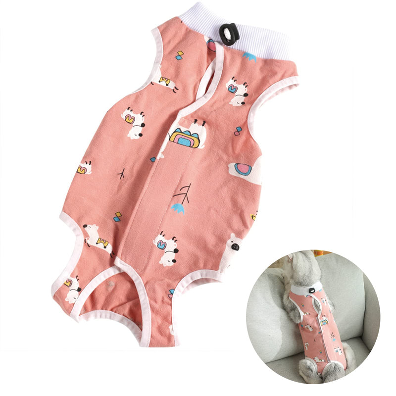 CGLRybO Cat Professional Recovery Suit for Abdominal Wounds or Skin Diseases, E-Collar Alternative for Cats and Dogs, After Surgery Wear, Pajama Suit Alpaca Pattern M - PawsPlanet Australia