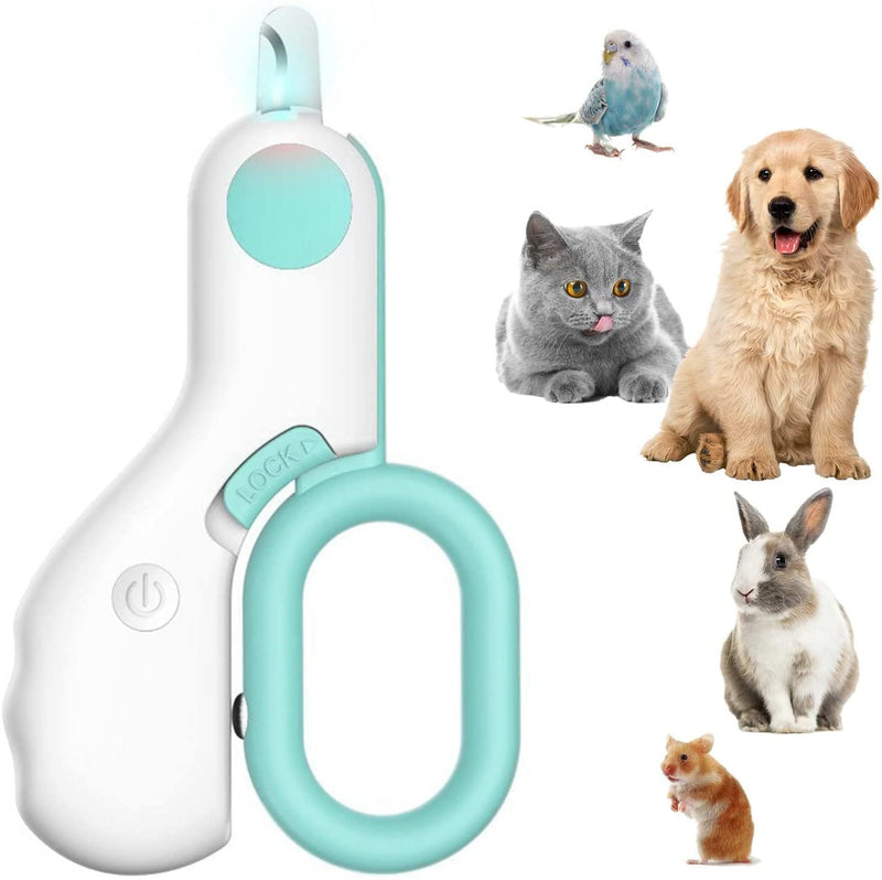 NW Dog Nail Trimmers for Small Animals, Cat Nail Clippers with LED Light, Best Cat Claw Care Kit for Home Grooming -Professional Grooming Tool for Tiny Dog Cat Rabbit Bird Puppy Kitten (blue) blue - PawsPlanet Australia