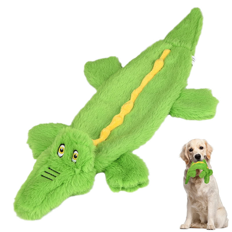 SHOKUTO Dog Toys, Interactive Dog Toys for Boredom for Puppy Small Medium Large Dogs, No Stuffing Crocodile Squeaky Dog Toys, Durable Dog Chew Toys for Teeth Cleaning, Christmas Dog Toys Gifts Green Crocodile - PawsPlanet Australia
