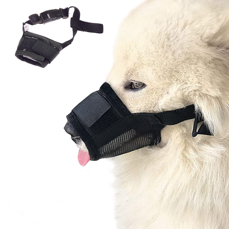 Dog Muzzles to Prevent Biting Eating Barking and Chewing, Nylon Muzzle for Small Medium Dogs with Breathable Air Mesh，Soft Dog Mouth Guard with Adjustable Straps (S) S - PawsPlanet Australia