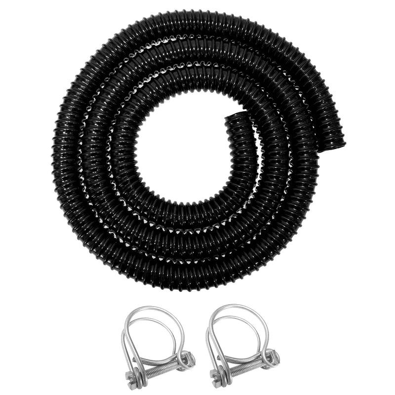 40mm Flexible Corrugated Pond Pipe x 2m with 2 x Matching Hose Clips - PawsPlanet Australia
