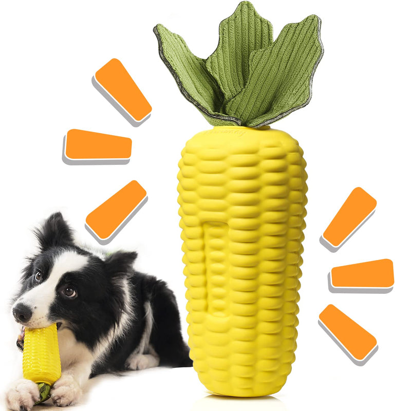 Rmolitty Dog Toys, Indestructible Durable Squeaky Dog Chew Toys, Tough Puppy Teething Toys for Small Medium Large Dogs (corn) corn - PawsPlanet Australia