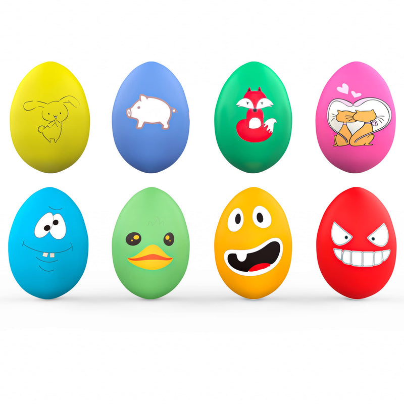 Squeaky Dog Ball, [8 Pack] Interactive Latex Rubber Dog Squeak Toys, Soft Bouncy Fetch Egg Shape Pet Balls for Dog (8 PACK) 8 PACK - PawsPlanet Australia