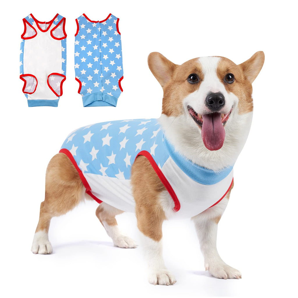 Dog Recovery Suit, Anti-Licking Dog Surgery Recovery Suit for Dogs and Cats, Pet Onesie Cone E-Collar Alternative Dog Surgical Vest for Abdominal Wounds, Skin Diseases, Weaning, Postoperative (Large) Large - PawsPlanet Australia