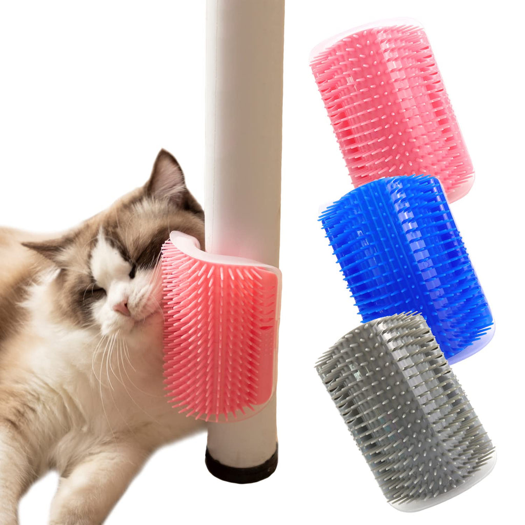 IBLUELOVER 3Pack Cat Self Groomer Wall Corner Grooming Brush Massage Brush Toy Cat Grooming Scratcher Wall Corner Groomer Comb with Catnip for Short Long HairCat Kitten Puppy - PawsPlanet Australia