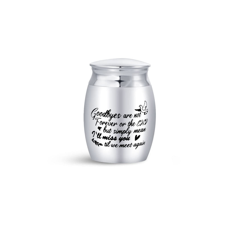 LSxAB I'll Miss You Til We Meet Again Mini Memorial Cremation Urn for Human Ashes Adult Funeral Share Small Urns Goodbyes are not Forever or the END - PawsPlanet Australia